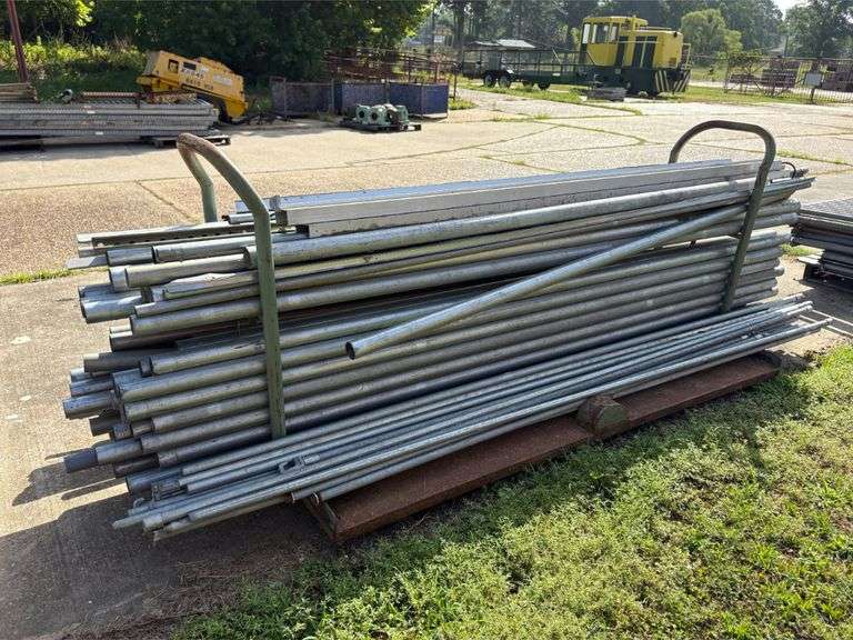 Pipe Rack w/ Various Galvanized Metal Conduit