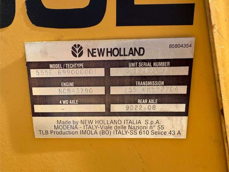1999 New Holland 555E Backhoe/Loader (4,585 Hours)