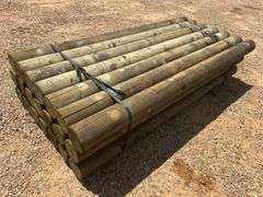 (21) NEW/UNUSED 8’ SYP Round Turned Treated Posts