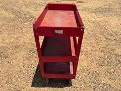 (2) Mobile Shop Carts with Shelves