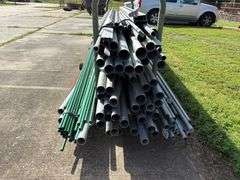 Pipe Rack w/ Various Galvanized Metal Conduit