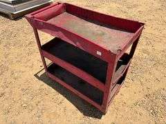 (2) Mobile Shop Carts with Shelves