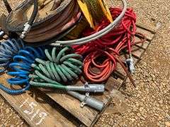 Pallet of Various Hoses & Hose Reels