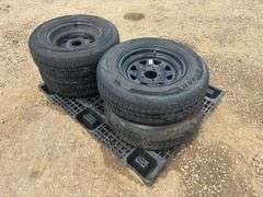 (4) Radial CastleRock ST205/75 R15 Tires with Rims