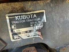 2007 Kubota L39 GST 4x4 R/T Loader Backhoe