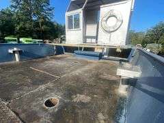 27' Work Barge w/ Tandem Axle Trailer