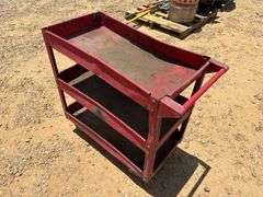(2) Mobile Shop Carts with Shelves