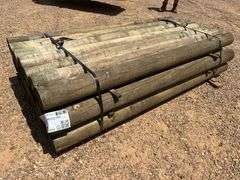 (21) NEW/UNUSED 8’ SYP Round Turned Treated Posts