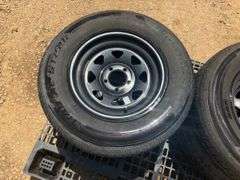 (4) Radial CastleRock ST205/75 R15 Tires with Rims