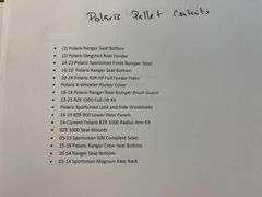 Pallet of Polaris UTV/ATV Part Returns