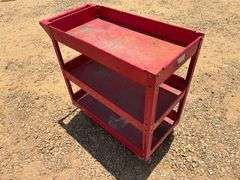 (2) Mobile Shop Carts with Shelves