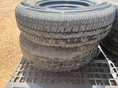 (4) Radial CastleRock ST205/75 R15 Tires with Rims