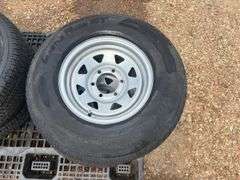 (4) Goodyear ST225/75 R15 Trailer Tires with Rims