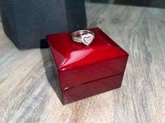 14k White Gold Heart Cluster Set (1.06 CTW)