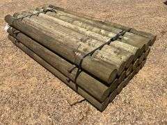 (21) NEW/UNUSED 8’ SYP Round Turned Treated Posts