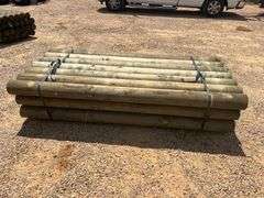 (21) NEW/UNUSED 8’ SYP Round Turned Treated Posts