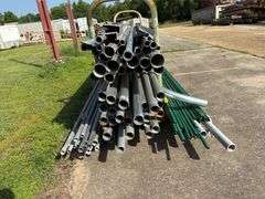 Pipe Rack w/ Various Galvanized Metal Conduit