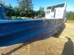 27' Work Barge w/ Tandem Axle Trailer