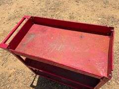 (2) Mobile Shop Carts with Shelves