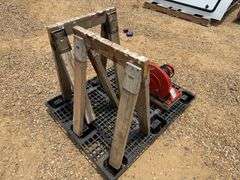 Milwaukee Cut-Off Saw w/ Sawhorses