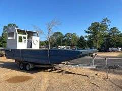 27' Work Barge w/ Tandem Axle Trailer
