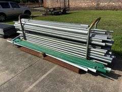 Pipe Rack w/ Various Galvanized Metal Conduit