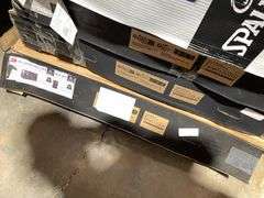 Spalding Basketball Goal & (3) Keter Wood Deck Boxes