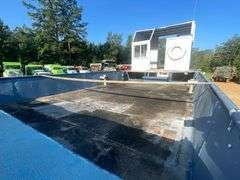 27' Work Barge w/ Tandem Axle Trailer