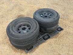 (4) Radial CastleRock ST205/75 R15 Tires with Rims