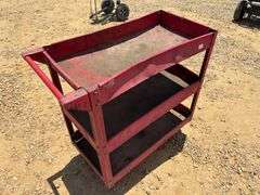 (2) Mobile Shop Carts with Shelves