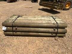 (21) NEW/UNUSED 8’ SYP Round Turned Treated Posts