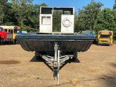 27' Work Barge w/ Tandem Axle Trailer