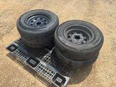 (4) Radial CastleRock ST205/75 R15 Tires with Rims