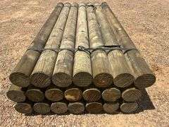 (21) NEW/UNUSED 8’ SYP Round Turned Treated Posts