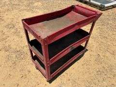 (2) Mobile Shop Carts with Shelves