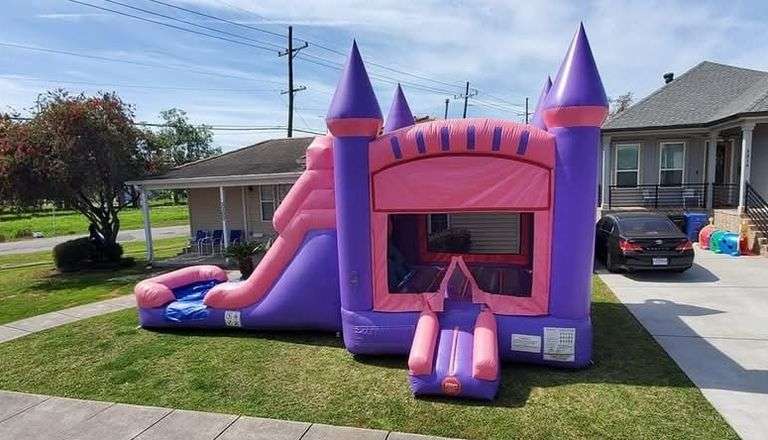 Pink/Purple Princess Castle Inflatable Combo