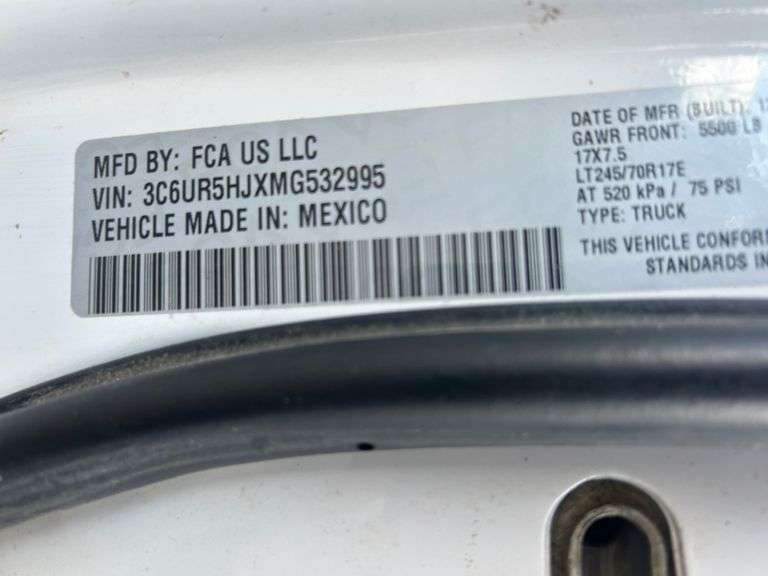 2021 Dodge 2500 Heavy Duty Crew Cab 4x4 Utility Body, Pipe Rack