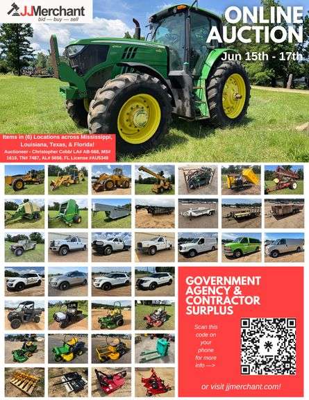 June 2026 Government / Contractor Surplus Auction - JJ Merchant LLC