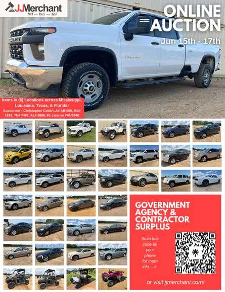 June 2026 Government / Contractor Surplus Auction - JJ Merchant LLC