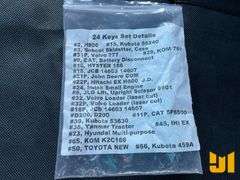 (UNUSED) SET OF (24) MISC EQUIPMENT KEYS
