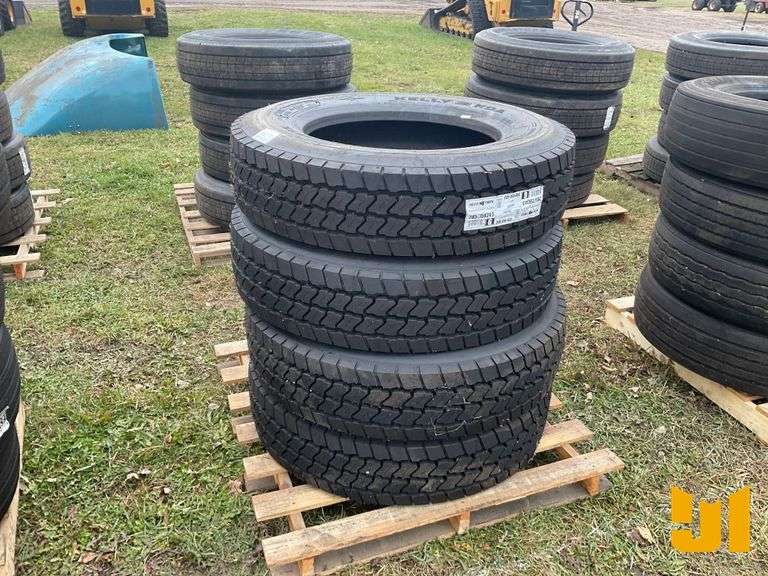 (4) 285/75R24.5 TIRES
