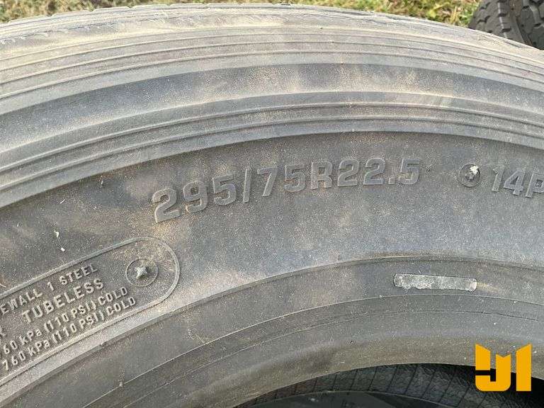 (4) 295/75R22.5 TIRES