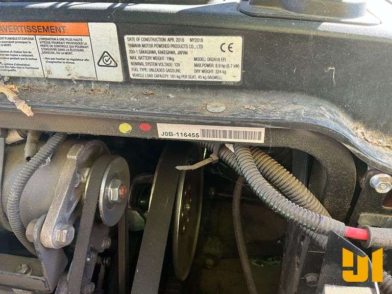 2018 YAMAHA DR2A18 EFI GOLF CART SN: J0B-116455