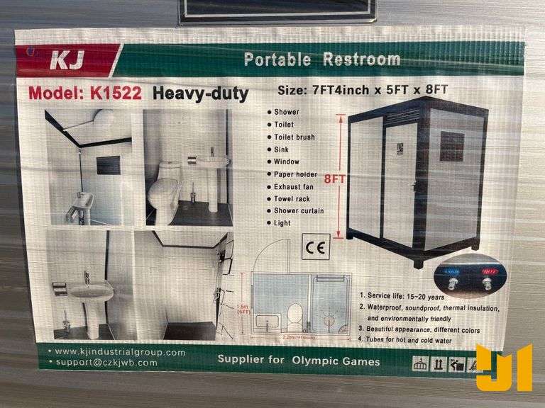 UNUSED 2025 KJ K1522 PORTABLE RESTROOM W/SHOWER