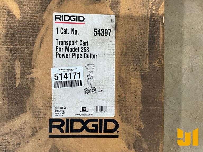 UNUSED RIDGID TRANSPORT CART FOR MODEL 258 POWER PIPE CUTTER