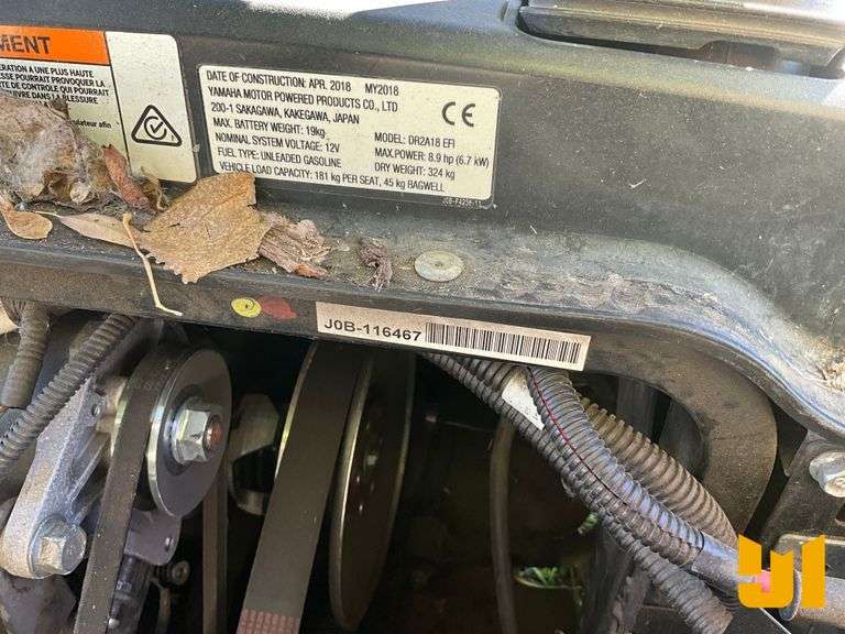 2018 YAMAHA DR2A18 EFI GOLF CART SN: J0B-116467