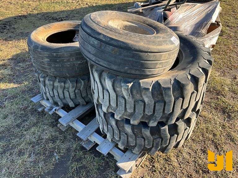 (2) 14-17.5 TIRES, (1) 12-16.5 TIRE, (1) 11L-16 TIRE, (1)