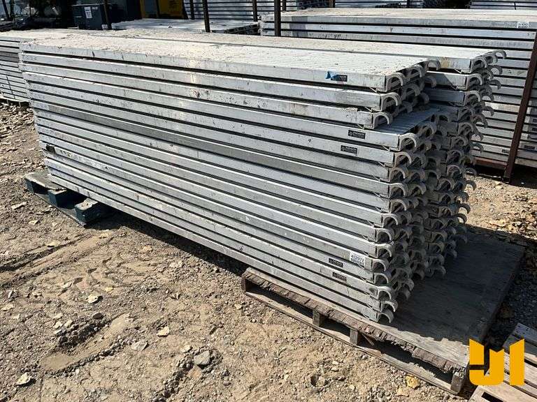 (32) 10’ X 19” ALUMINUM SCAFFOLD PLATFORMS