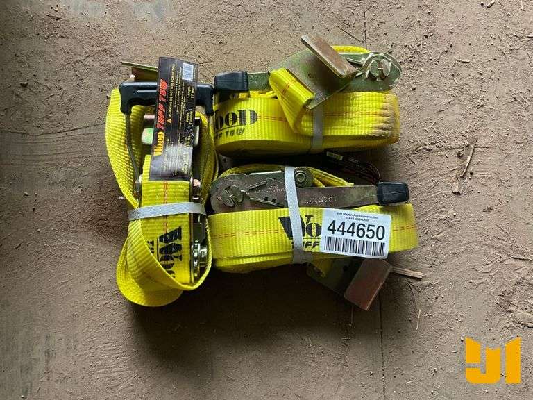 UNUSED WOOD TUFF TOW QTY (3) 27’ RATCHET STRAPS