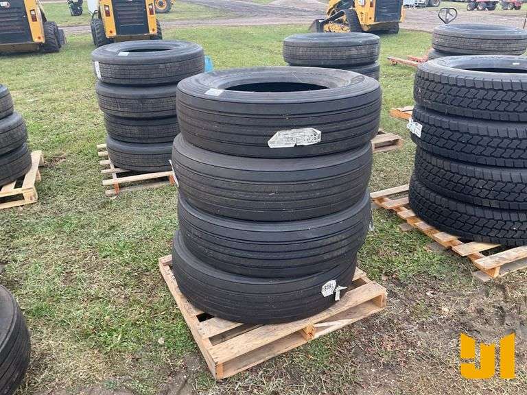 (4) 285/75R24.5 TIRES